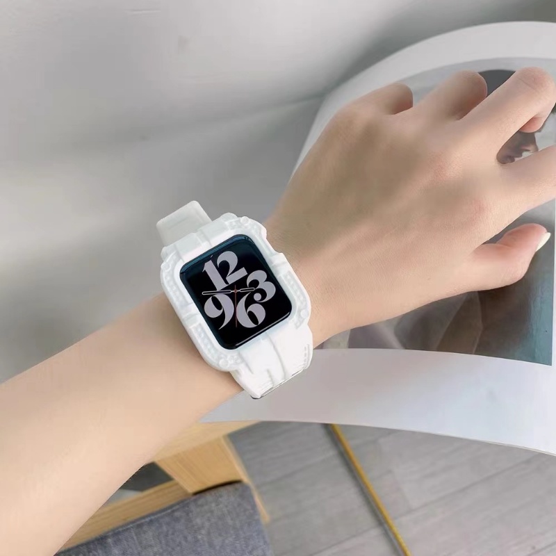 Ốp Bảo Vệ Bằng silicone Dành Cho Đồng Hồ Thông Minh Apple Watch 7 6 SE 5 4 3 iwatch 40mm 44mm 42mm 41mm 45mm 38mm