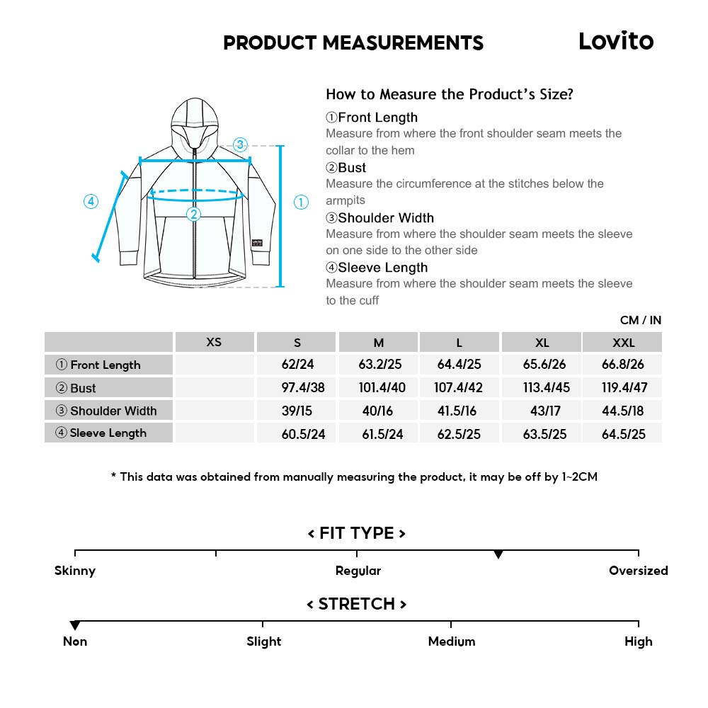 Áo khoác Lovito có dây khóa kéo họa tiết ghép màu phong cách thể thao ngoài trời L04039 (Màu xanh dương)