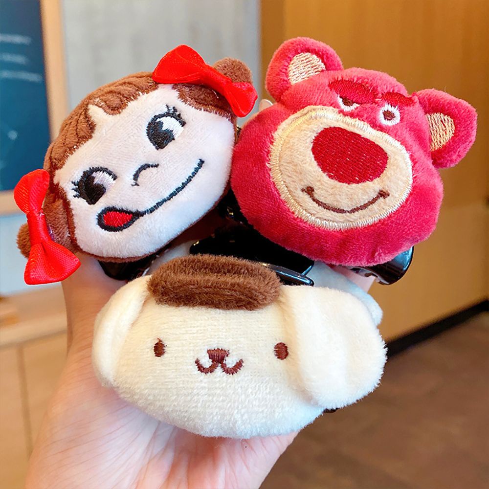 Kẹp Tóc Hình Móng Vuốt Thú Nhồi Bông Hoạt Hình Dễ Thương Phong Cách Hàn Quốc Cho Nữ