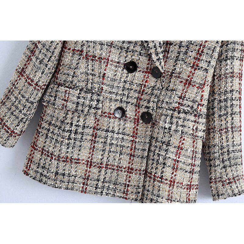 Áo blazer dạ tweed xuất dư