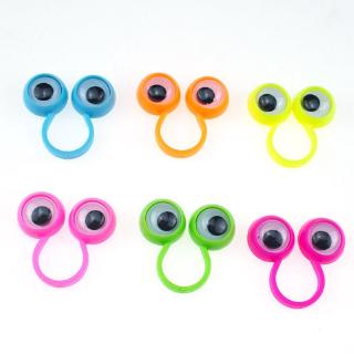 ❀AUTU 50Pcs Kids Eye Finger Puppets Googly Eyes Rings Eyeball Ring Kit
