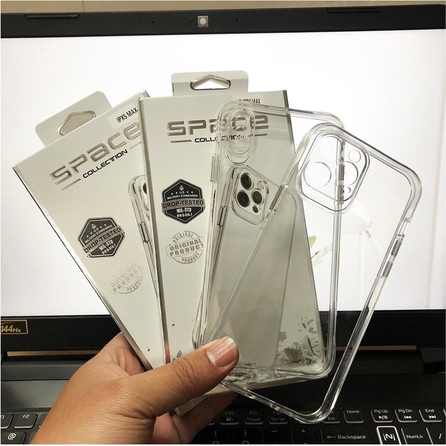 Ốp Iphone trong suốt Space ốp Cứng Chống Sốc Bảo Vệ Camera 7,8plus,x,xsmax,11,11promax,12,12promax,13,13pro,13promax