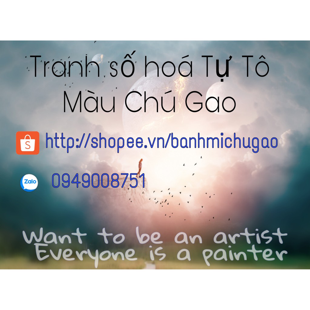 Tổng hợp tranh của các danh họa nổi tiếng Van Gogh &Edvard Munch.Tranh sơn dầu số hoá tự tô màu theo số có khung 40*50