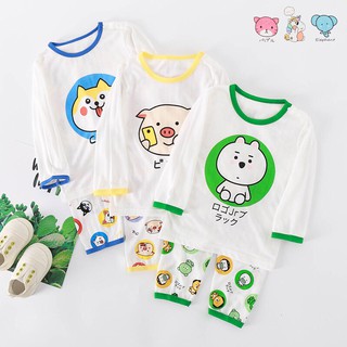 Bộ Quần Áo Trẻ Em Có Hình Động Vật KEMZ Cho Bé Trai Và Bé Gái Từ 9 Đến 19Kg