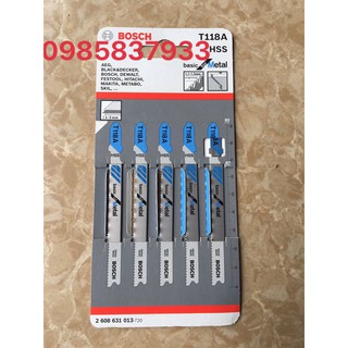 Lưỡi cưa lọng sắt 5 chiếc T118A chính hãng Bosch tại Máy cầm tay NTT bảo hành dài hạn an toàn hiệu quả