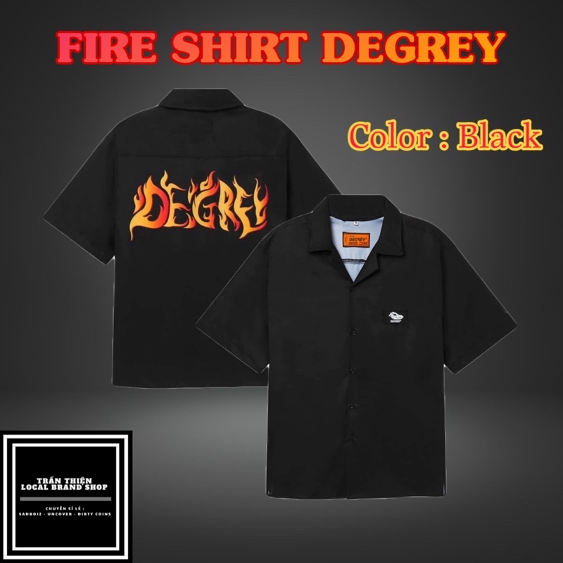 [ 𝐜𝐡𝐢́𝐧𝐡 𝐡𝐚̃𝐧𝐠 ] Áo Sơ Mi 𝐅𝐈𝐑𝐄 𝐃𝐄𝐆𝐑𝐄𝐘 ( Tặng Sticker )