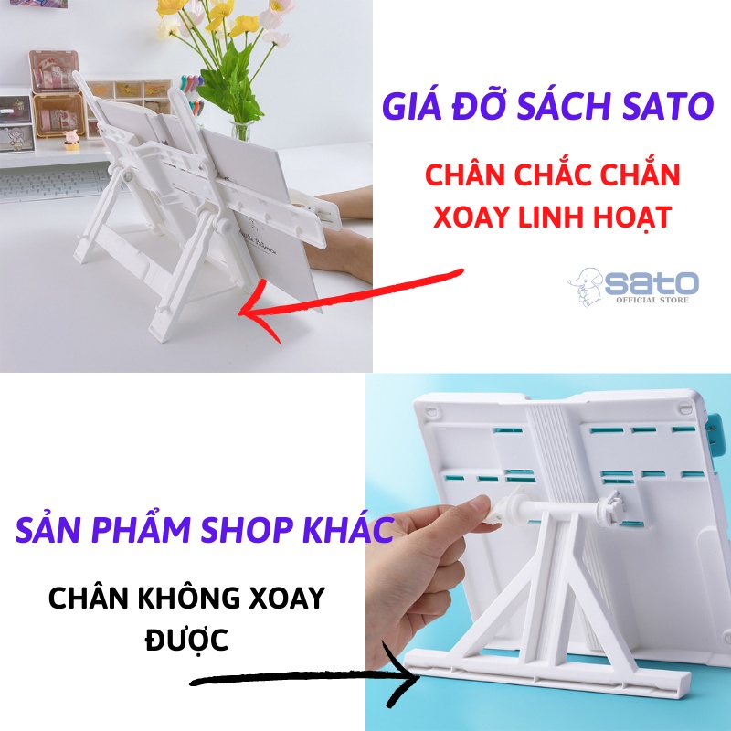 Giá đỡ sách để bàn, Kệ để đọc sách mini trang trí kẹp bàn học