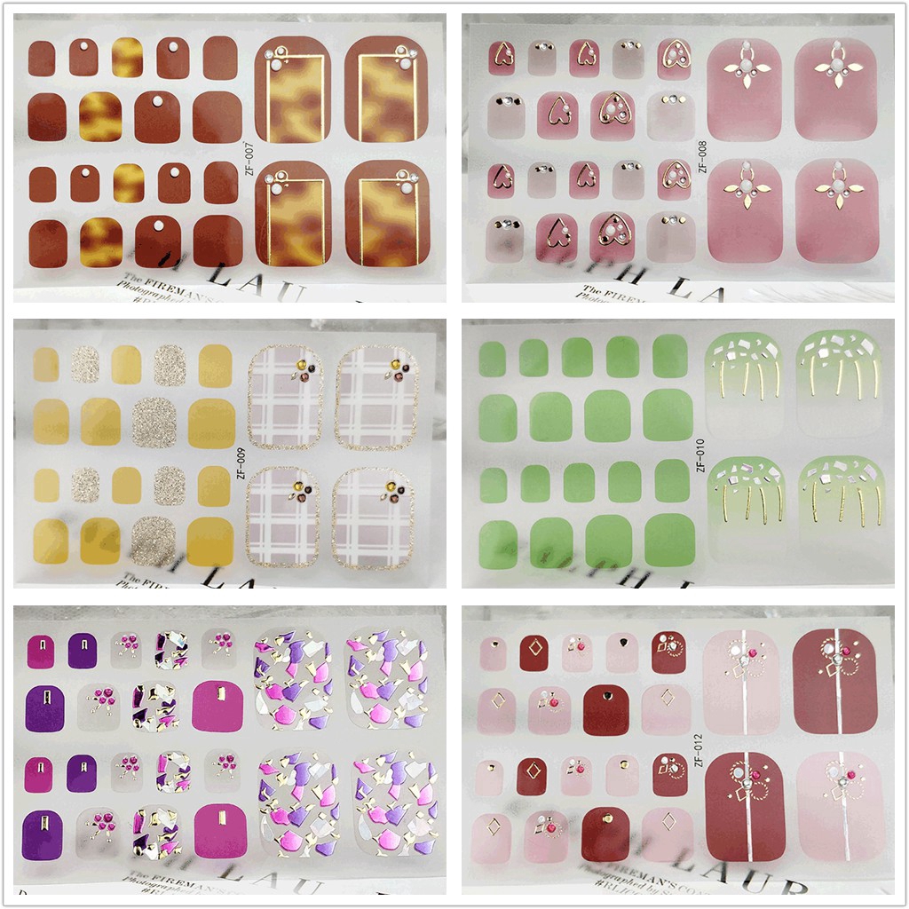 Bộ 22 Miếng Dán Trang Trí Móng Tay Nghệ Thuật 3d Chất Lượng Cao