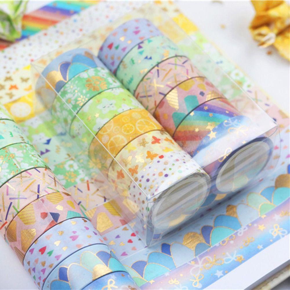 CHOOKEY Bộ 12 Cuộn Băng Keo Dán Trang Trí Họa Tiết Dễ Thương Thời Trang