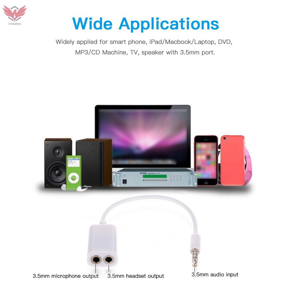 Dây Cáp Chuyển Đổi Âm Thanh Từ Giắc Cắm 3.5mm Sang 2 Lỗ Cắm 1 Đầu Cắm | BigBuy360 - bigbuy360.vn