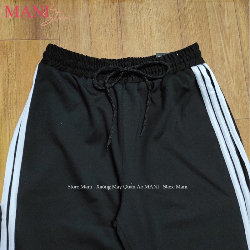 Quần thể thao 3 sọc nữ dây rút chất umi hàn dày dặn co dãn kiểu dáng jogger nữ bo gấu mặc đi tập gym yoga chạy bộ học