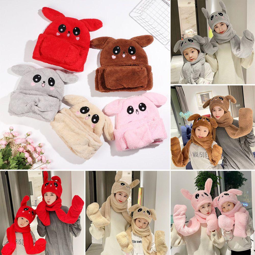 MELODG Mũ Tai Thỏ Mềm Ấm Áp Dễ Thương