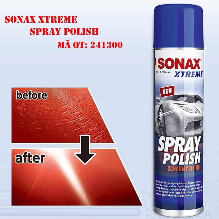 Đánh Bóng Sơn Xe Dạng Bọt Sonax Xtreme Spray Polish 320ml