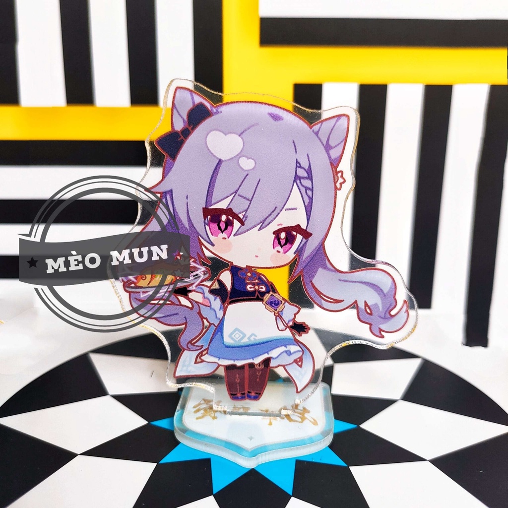 Standee mini để bàn nhân vật Genshin Impact Keqing