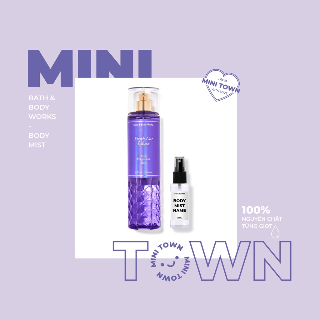 FRESH CUT LILACS - Xịt Thơm Lưu Hương Toàn Thân Bath & Body Works Fine Fragrance Mist