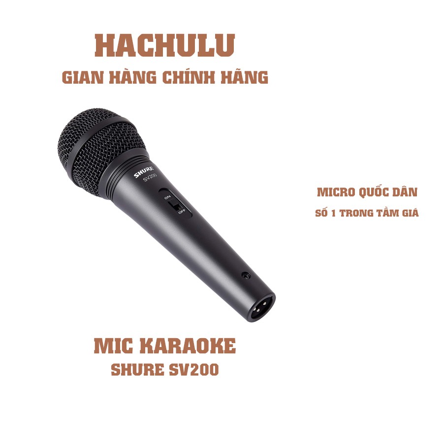 Micro Shure SV200-Q-X - Hàng chính hãng - Micro dùng cho  karaoke & thu âm đa năng có dây của Shure chất lượng cao