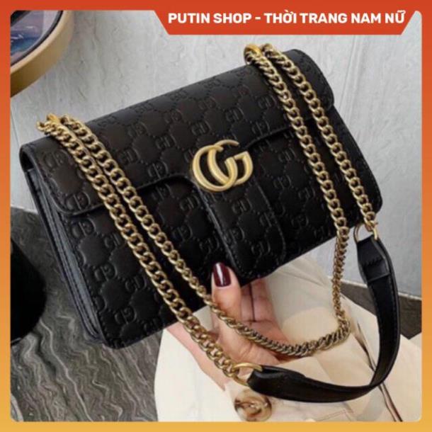 Túi đeo chéo hàng quảng châu in vân chìm,Túi xách đeo vai đen đỏ rượu xanh lam phong cách thời trang dự tiệc