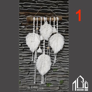 Macrame 4 chiếc lá 50cm x 30cm xinh lung linh