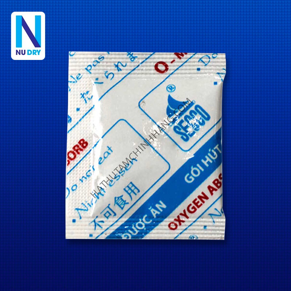 Gói hút ẩm cho Thực phẩm, dùng cho Bánh Trung Thu,các loại bánh, cá khô, chống ôi thiu túi hút khí oxy 50cc - NU DRY