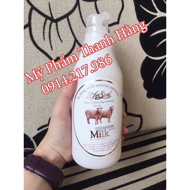 Sữa Cừu Tắm Trắng Da Life SPA Milk 500ml