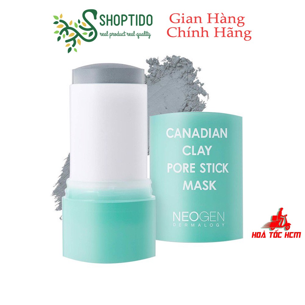 Thanh lăn giảm mụn đầu đen Neogen Dermalogy chiết xuất đất sét bùn băng Canadian Clay Pore Stick Mask 28g NPP Shoptido