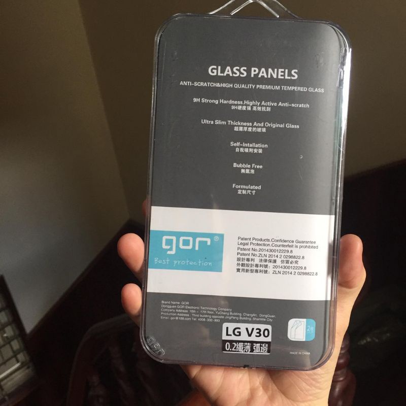Kính cường lực LG V30 chính hãng Gor (bộ 2 kính)