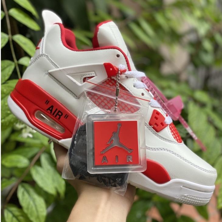 Giày Jordan 4 Fire Red High Quality Nam Nữ - Giày JD4 Thể Thao Bóng Rổ Trắng Đỏ [FREESHIP + HỘP GIÀY + HỘP BẢO VỆ]