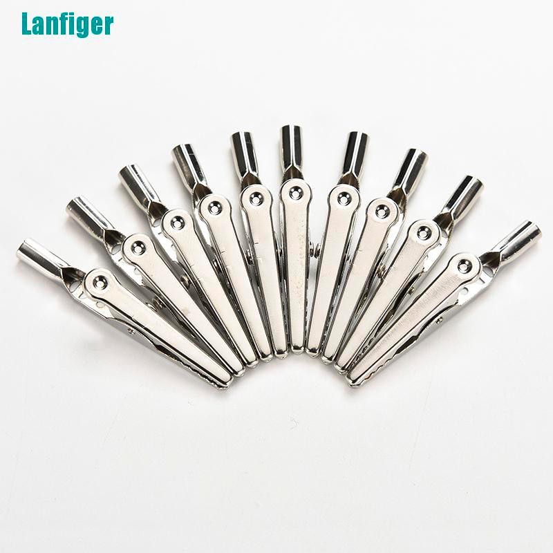 Set 10 Đầu Kẹp Cá Sấu Thử Điện Bằng Thép Không Gỉ