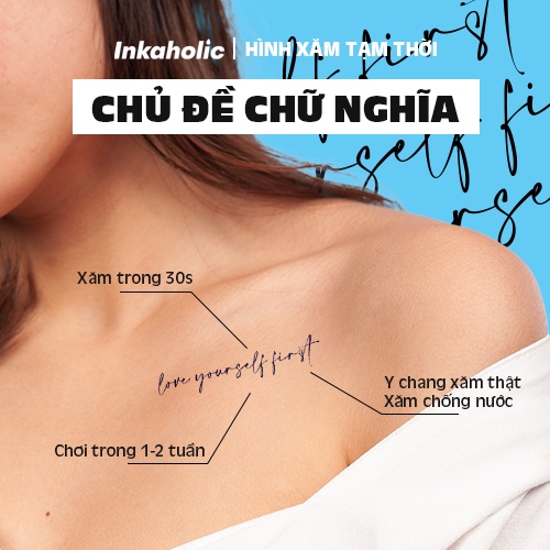 Inkaholic xăm tạm thời Y HỆT xăm thật trong 15 ngày, 100% tự nhiên và chống nước