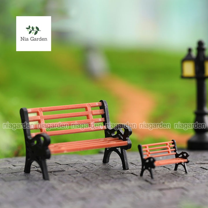 Tiểu cảnh ghế mini làm mô hình trang trí decor chậu cây vườn terrarium hồ cá Nia Garden N5