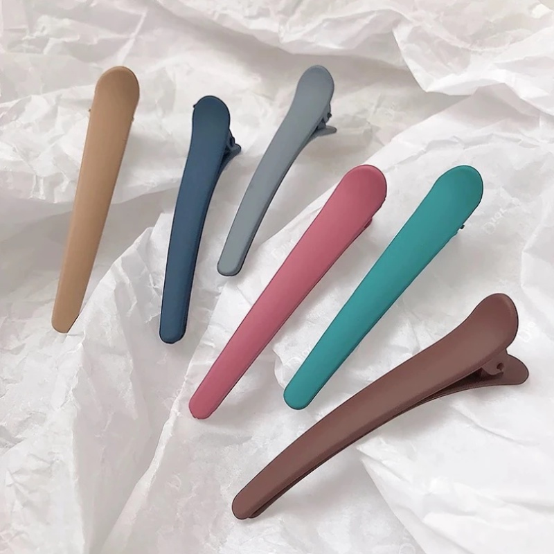 Kẹp mỏ vịt dáng thẳng acrylic màu kẹo ngọt