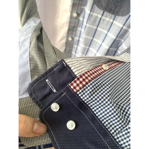 Áo Sơ Mi Nam Nữ Dài Tay Cổ Đức Phối Màu Unisex COOPER & STEWART Hàng Xuất Dư Xịn Cao Cấp