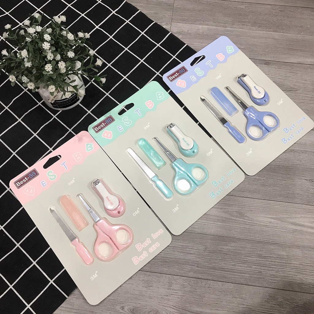 Bộ Bấm Móng Best BB 3 chi tiết (kéo cắt móng,kìm bấm móng, dũa móng) An Toàn Cho Bé Từ Sơ Sinh
