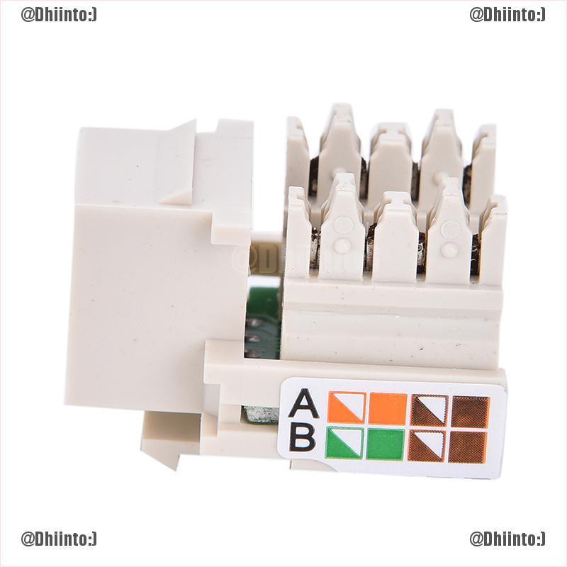 Jack cắm mạng Ethernet Rj45 Cat5 màu trắng chất lượng cao tiện dụng