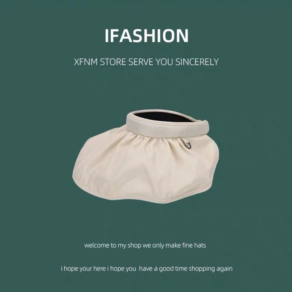 Sunscreen hair band sunscreen hat sunscreen hat sunscreen hat shell hat sunscreen hat female summer Korean style all-match face-covering fisherman hat sun hat ultraviolet-proof empty-top sunscreen hat bznN