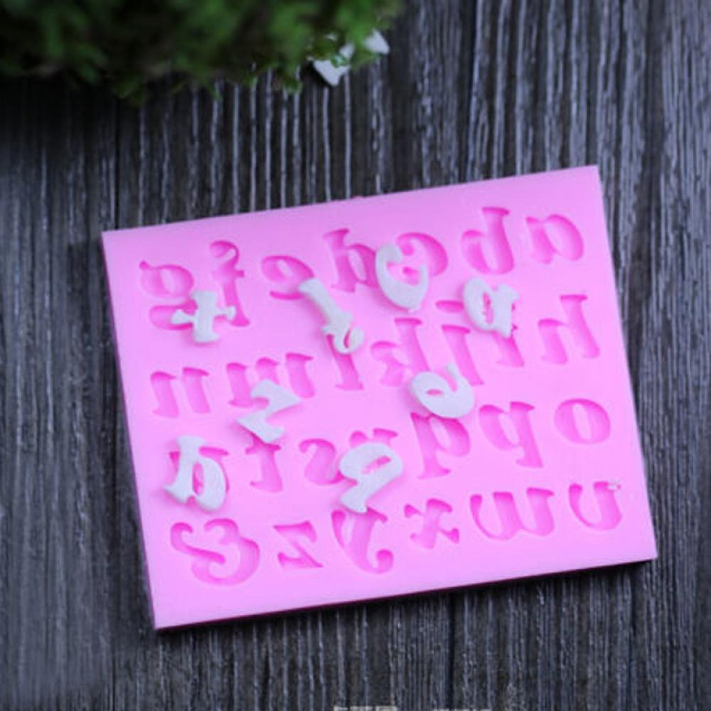 Khuôn Silicone Làm Bánh Tạo Hình Chữ Cái Và Số Độc Đáo Tiện Dụng