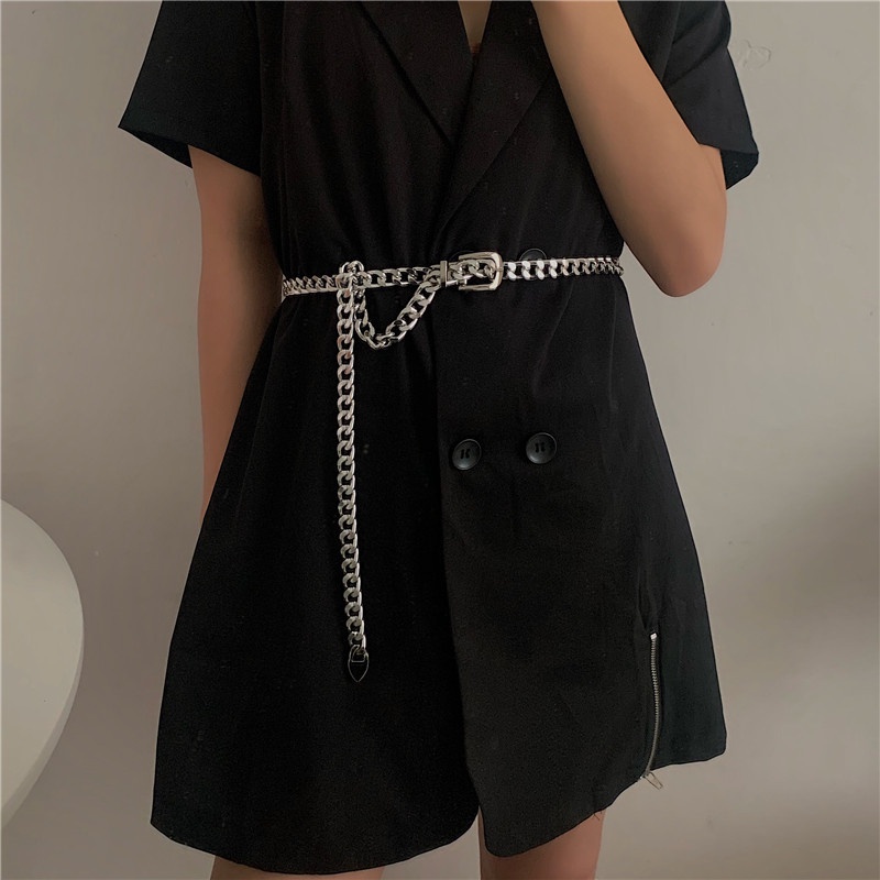 Thắt Lưng Dây Xích Kim Loại Phong Cách Hip Hop Thời Trang 19601 Dành Cho Nam Và Nữ