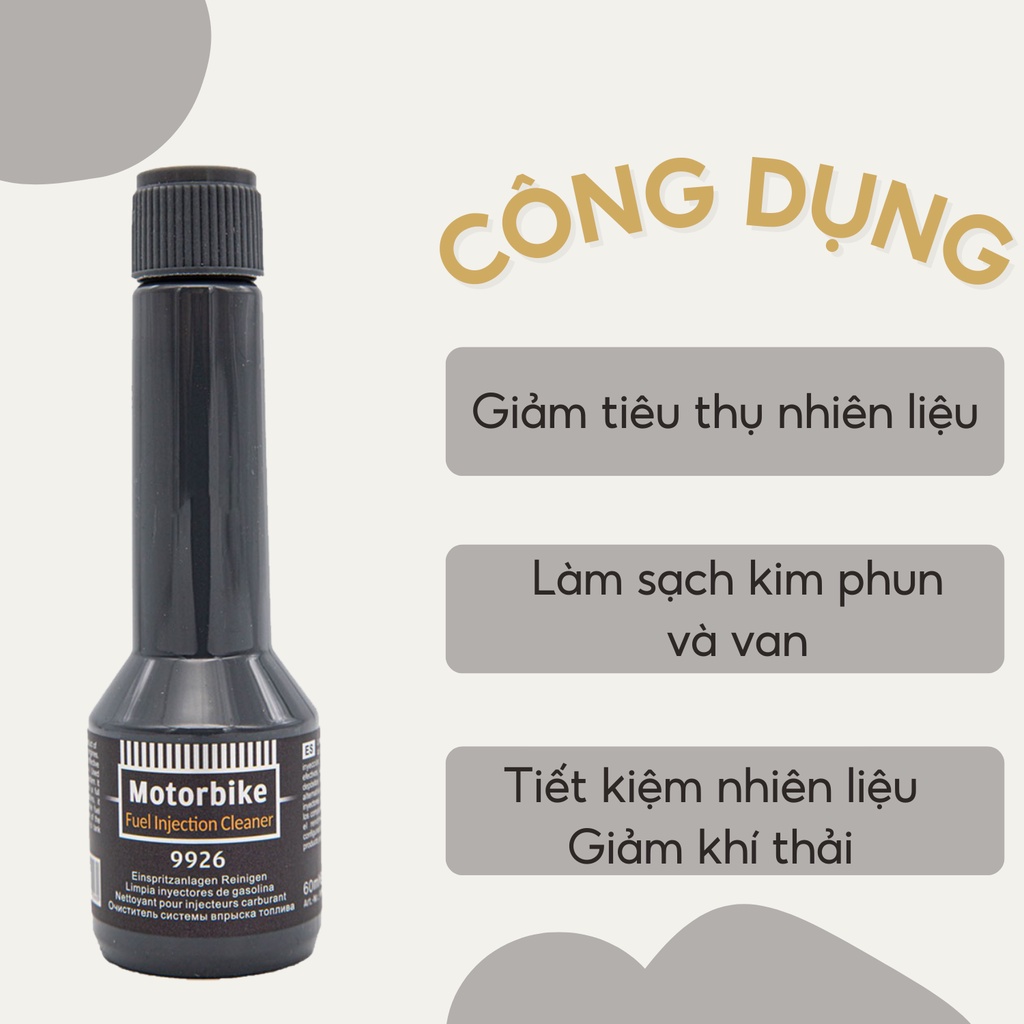 Vệ sinh buồng đốt kim phun xe máy Senfineco 9926 Motorbike Jet Cleaner dung tích 60ml