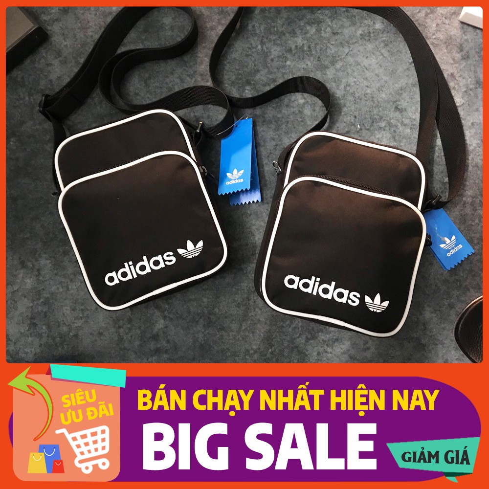 [RẺ NHẤT THỊ TRƯỜNG] Túi đeo chéo mini A.Di.das chất vải chống thấm tiện dụng, bảo hành 12 tháng - logo nhỏ