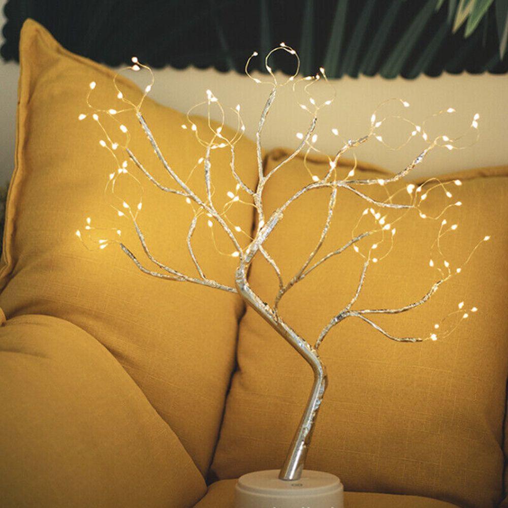 Cây Bonsai Giả Có Đèn Trang Trí Bàn Làm Việc