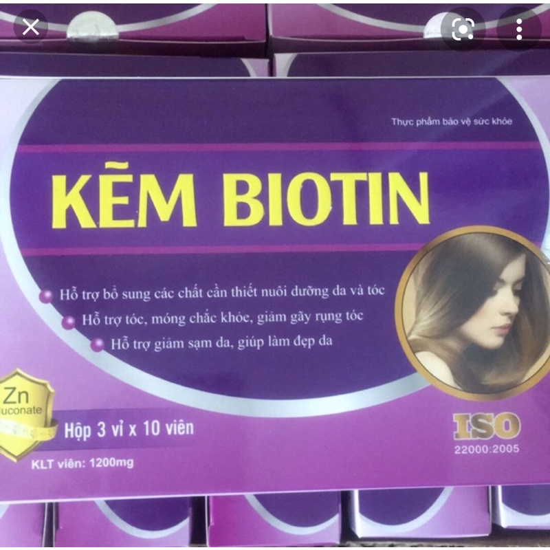 KẼM BIOTIN_VIÊN UỐNG CHỐNG RỤNG TÓC,KÍCH THÍCH MỌC TÓC SIÊU NHANH