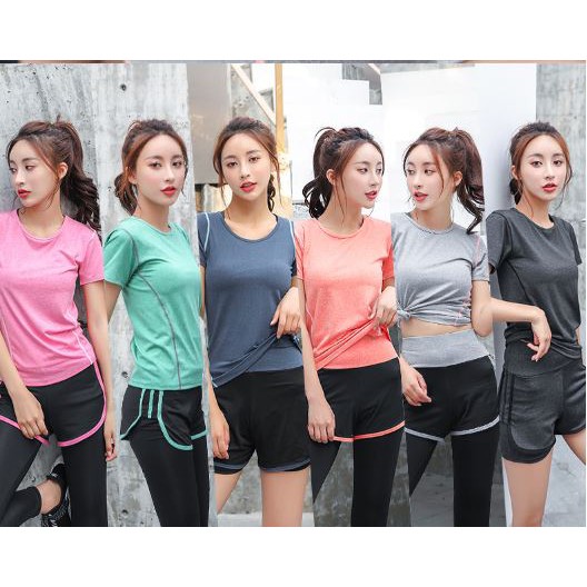 Set đồ tập Gym, chạy bộ cho nữ vải cotton thấm hút mồ hôi, co dẫn cực tốt