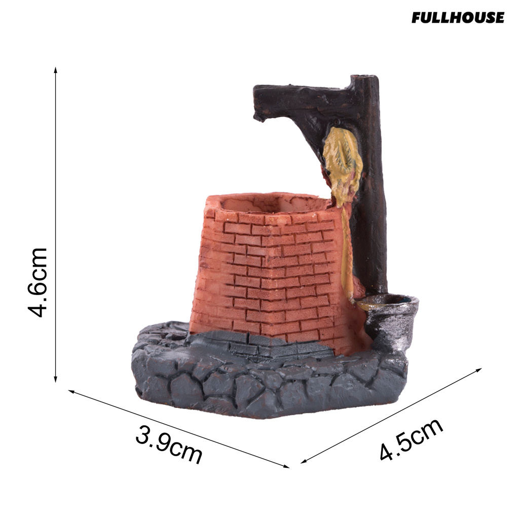 FullHouse Small House Eco-friendly Fall Resistant Resin Mini House Model Statue for Home