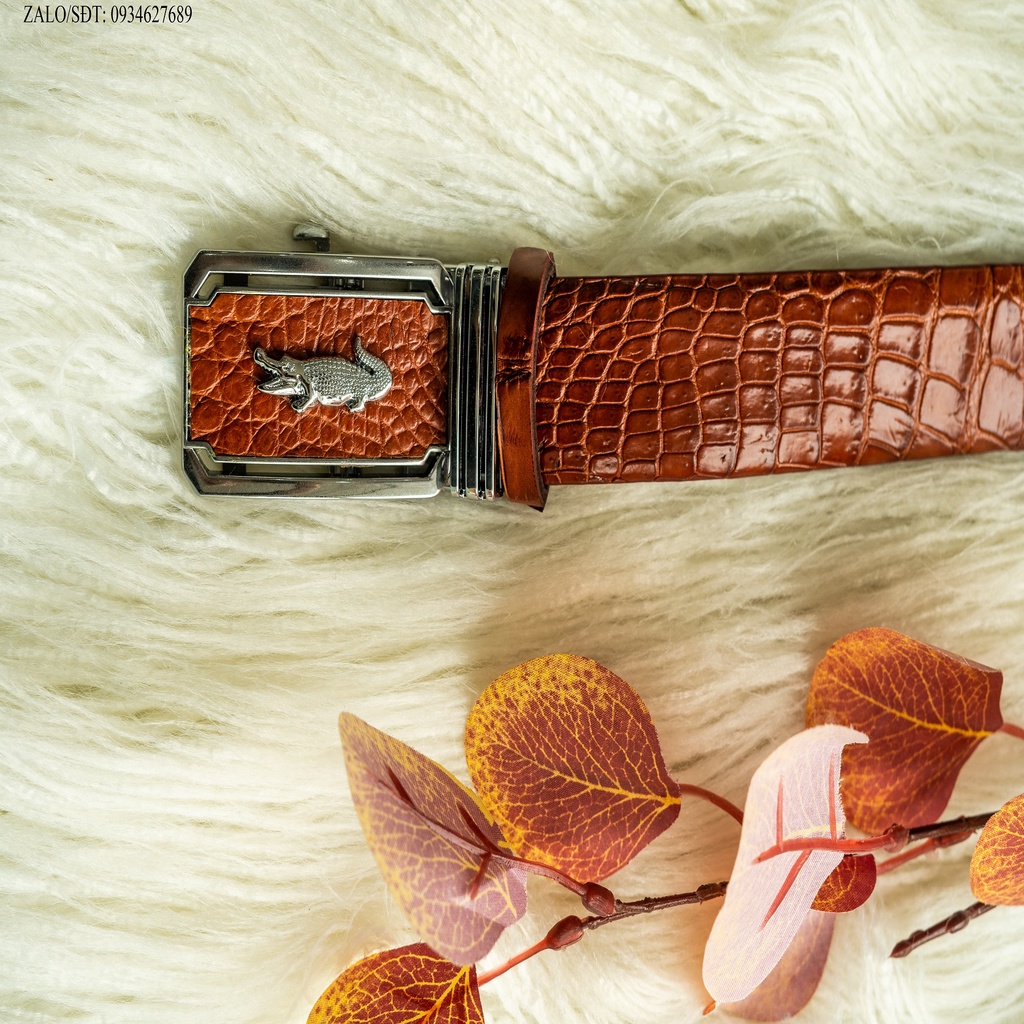 Thắt lưng nam cao cấp, dây lưng da nam, thắt lưng cá sấu, dây lưng cá sấu da bụng dây nối.