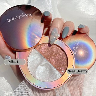 Phấn Má Nhũ Kiêm Phấn Bắt Sáng 2in1 GlamColour Vỏ Sò