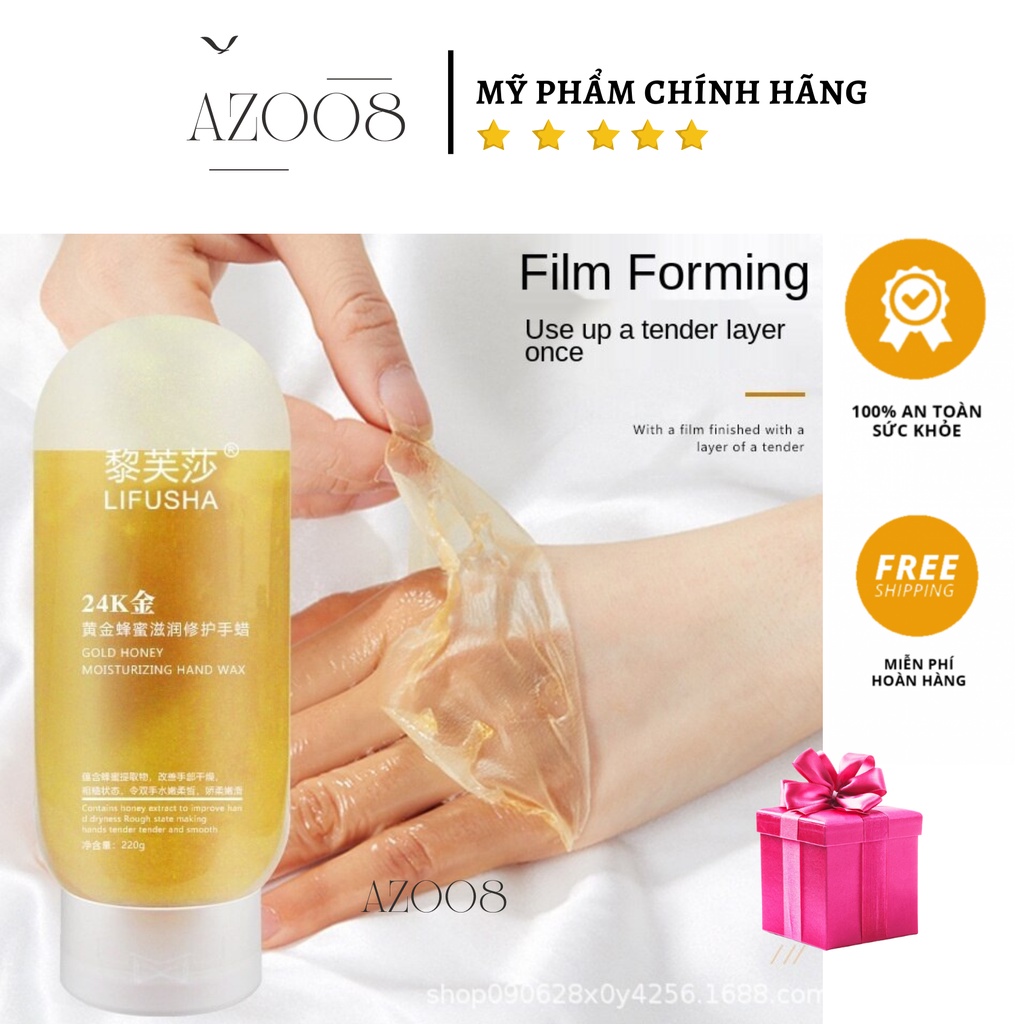 sáp dưỡng da tay chiết xuất mật ong Lifusha Dưỡng Ẩm Chống Khô Da 220ml AZ008 tặng mặt nạ tế bào gốc