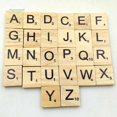 Set 100 bảng gỗ in bảng chữ cái tiếng Anh cho bé học chơi ghép từ