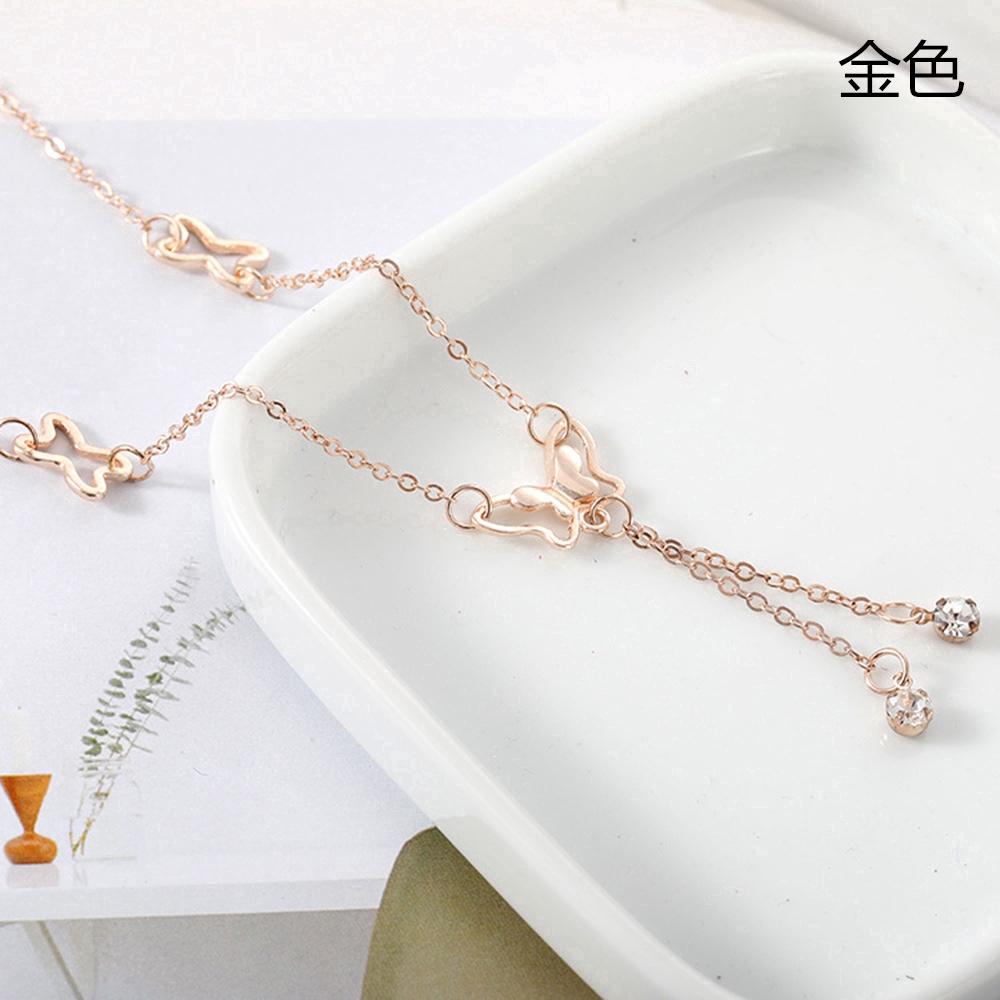 Lắc Chân Hợp Kim Hình Bướm Xinh Xắn