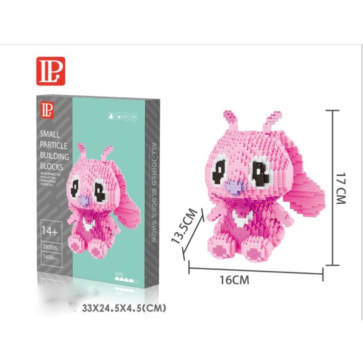 Đồ chơi lắp ráp lego Stich dễ thương nano blocks mô hình lắp ghép trang trí bàn học NBlue