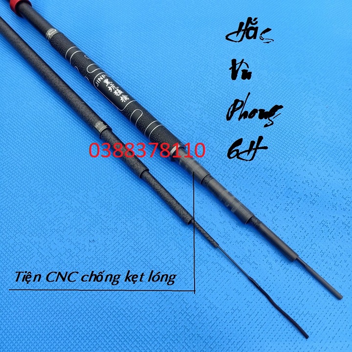 Cần Câu Tay 6H Hắc Vân Phong, Tặng Kèm Ngọn Và Nhẫn